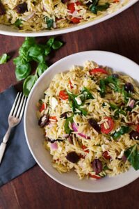 Mediterranean orzo salad 