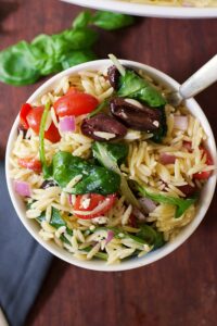 Mediterranean orzo salad 