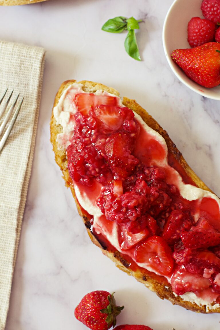 Ricotta Toast with Berries Breakfast