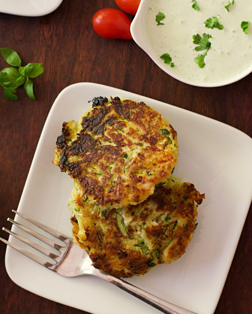 Healthy Zucchini Fritters Vegetarian