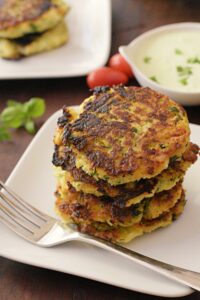 Healthy zucchini fritters