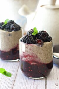 whipped blackberry chia pudding