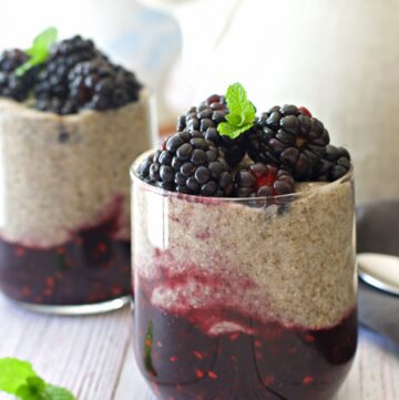 whipped blackberry chia pudding
