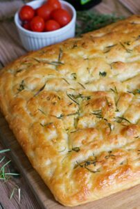 no-knead herbed focaccia