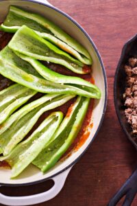 stuffing peppers