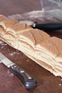 making cinnamon pull apart bread