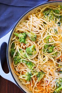 creamy broccoli parmesan pasta