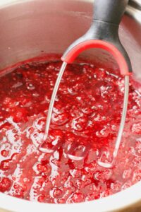 Making raspberry puree