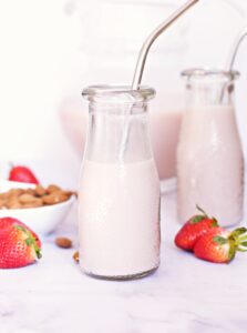 strawberry almond milk