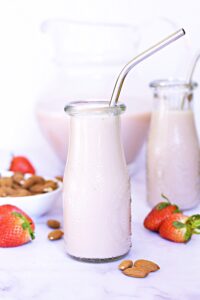 strawberry almond milk