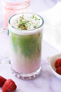 strawberry matcha latte