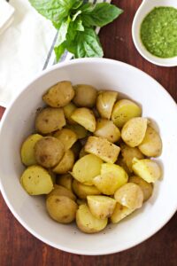 making potato salad