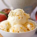 This no-churn peaches and cream ice cream will capture the essence of summer with fresh peaches and vanilla!