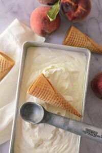 Peaches and cream ice cream