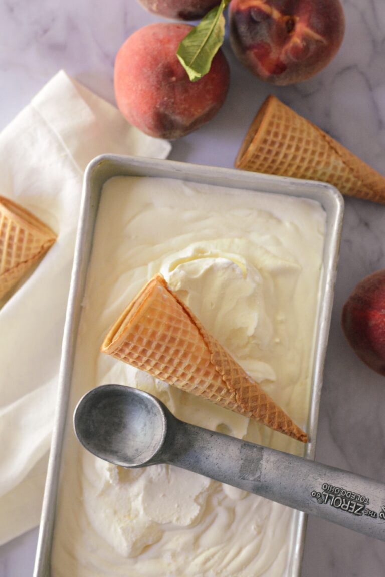 Peaches and Cream Ice Cream Elke Living