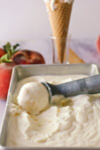 Peaches and Cream Ice Cream - Elke Living