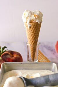 Peaches and cream ice cream