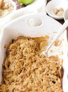 healthy apple crumble